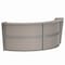 Linea Italia Curved Reception Desk with Counter, 2 Units, 124 inW x 49 inD, Ash ZUD296 - alternate 1